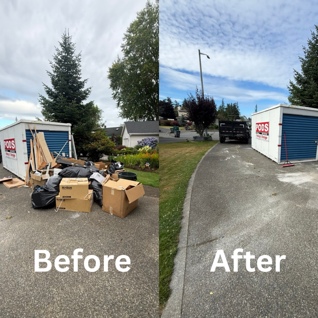 Construction debris removal after home remodel in Kenmore, WA