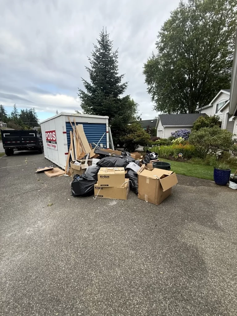 Garage cleanout and junk removal by Northwest Groundworks